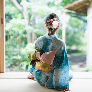Estilo imitación flor inmortal flor Kimono nuevo accesorios para el cabello conjunto