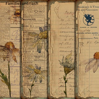 Fw++ Vintage flor pájaro artesanía papel diario Ephemera decorativo Scrapbooking papel