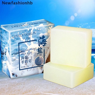(newfashionhb) jabón de sal de mar limpiador facial removedor de acné abre poros leche de cabra 60 g en venta