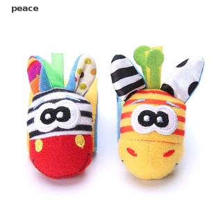 peace Infant Baby Kids Socks Rattle Toys Animals Wrist Rattle And Socks 0~24 Months .