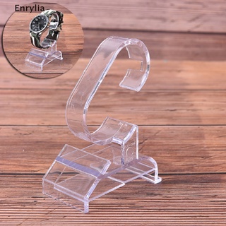 Enrylia 1 pieza de plástico transparente transparente joyería pulsera reloj soporte de exhibición MY