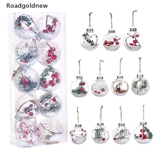 Rgn 10 pzs adornos transparentes De Bola Para colgar en árbol De navidad 3 pulgadas (Roadgoldnew)