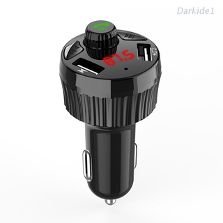Transmisor Fm inalámbrico Bluetooth 5.0 Para coche oscuro/Adaptador De radio/lector De Música/Kit De coche con cargador Usb De carga rápida