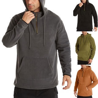 Chamarra deportiva holgada casual de manga larga cálida para hombre/chaqueta con capucha para hombre