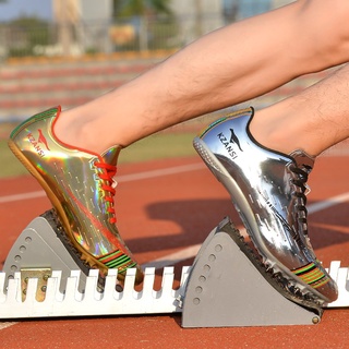 Las mujeres de los hombres de la pista y los zapatos de campo pista Spike Running Sprint zapatos ligeros suave cómodo profesional atlético