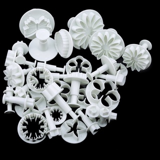 Set De 33 piezas De flores De Plástico Fondant herramientas De decoración De pasteles Sugarcraft émbolo