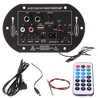 Utake Home Power Amplifier Board soporte SD/TF USB compatible con Bluetooth reproductor de Radio FM 12V 24V 220V AC/DC D3OK HIFI Bass (1)