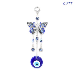 giftt blue evil eye con mariposa coche decoración adorno protección de la suerte