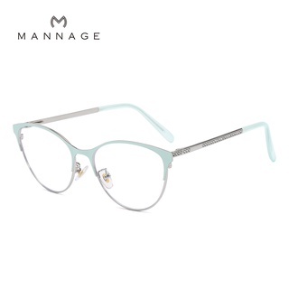 Gafas de marco de aleación de Metal ojo de gato gafas ópticas clásicas gafas transparentes transparentes lentes de mujer hombres gafas (6)