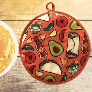 12 pulgadas Home Restaurante impreso harina Pancake Para Microondas Bolsa Tortilla de hamburguesa