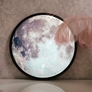 Moon lámpara De espejo redonda luna Luz De decoración De pared lámpara De noche regalo dormitorio cuarto cuarto decoración De hogar pequeña noche Luz (4)