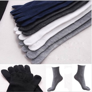 calcetines del dedo del pie media tubo dedo calcetines de los hombres de algodón 5 dedo del pie calcetines