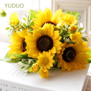 Yuduo ramo De Flores artificiales De Seda Para decoración De bodas/hogar/jardín (1)