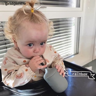 [suave] Bebé niño niño manga larga bufanda impermeable arte Smock alimentación babero delantal bolsillo Boutique (7)