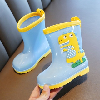 Los niños zapatos de lluvia de los niños lindo de dibujos animados botas de lluvia de las niñas bebé zapatos de agua antideslizante de los niños frotar (1)