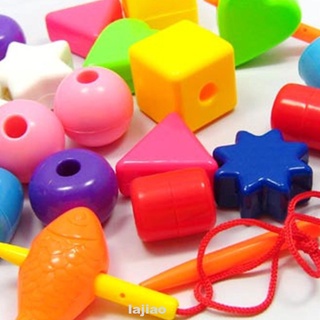 Plástico seguro de dibujos animados educación temprana forma diferente Color brillante interacción juguete cuentas