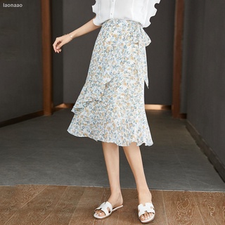 ❀▥Rou Shaer una línea de falda de cintura alta pequeña falda temperamento nuevo uniforme de las mujeres 2021 vestido de verano de lujo