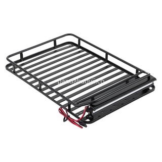 Luggage Carrier Roof Rack With LED Light Bar For TRX4 SCX10 Fine Workmanship