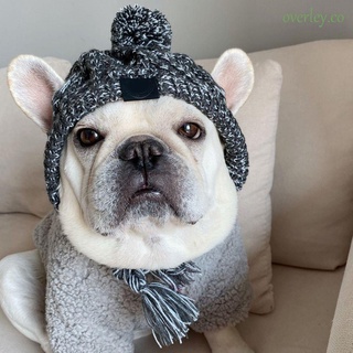 overley para perros pequeños medianos sombrero de punto a prueba de viento mascotas accesorio perro sombrero mascota casco invierno caliente ropa de navidad bulldog sombrero