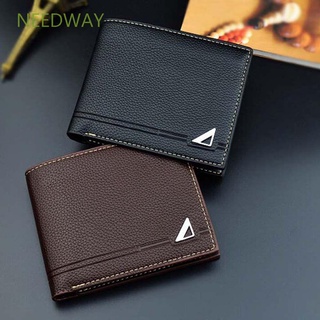 Needway/regalo De cuero Pu clip para dinero Organizador multiples bolsillos De tarjetas corta cartera para hombre monedero/Multicolor