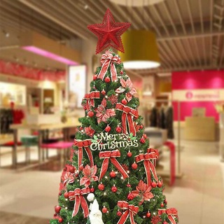 1pc exquisito alambre hierro arte adorno hermoso árbol de navidad estrella superior/hogar polvo de oro brillante estrella de cinco puntas regalo de año nuevo (3)