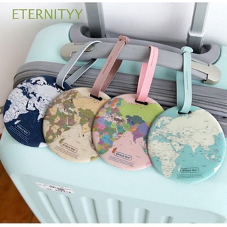 ETERNITYY Fashion Bag Tags Travel Accessories World Map Suitcase Label Portable Address Silicone Baggage Holder Boarding ID/Multicolor