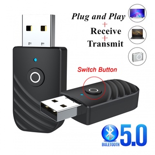 Adaptador USB Bluetooth 5.0 3.5 Mm AUX Receptor De Audio Transmisor Inalámbrico Dongle Para Altavoz De TV Coche