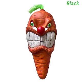 Negro novedad divertido Halloween látex cabeza completa máscara realista miedo Horror zanahoria payaso casco Cosplay fiesta disfraz