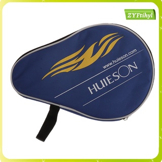 Table Tennis Paddle Cover Storage Bag With Ping Pong Ball Pouch Black Blue