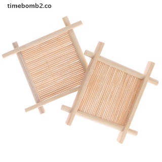 [time2] Wooden Bamboo Soap Dish Tray Holder Storage Soap Rack Plate Box Container [time2]