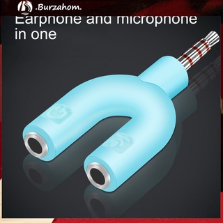 bur_adaptador portátil de audio estéreo de 3.5 mm en forma de u/adaptador divisor de micrófono para smartphone/reproductor mp3 mp4 (1)