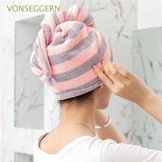 VONSEGGERN Microfiber Hair Dry Cap Bathing Shower Caps Towel Hat Super Absorbent Bathroom Quick Drying Magic Hair-drying Soft Turban Wrap/Multicolor