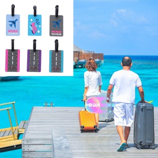 Mihan Bag accesorios etiqueta equipaje equipaje embarque PVC maleta etiqueta portátil mundo viajero suministros de viaje maleta equipaje ID dirección titular