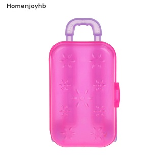 hhb> caja de equipaje miniatura transparente maleta de viaje para decoración de casa de muñecas bien