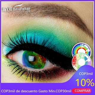 EYESHARE 1 par de lentes de contacto de Halloween de la serie arco iris para cosplay lentes de contacto cosméticos Color de ojos