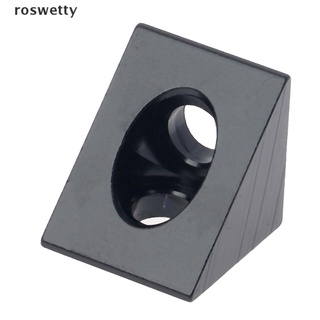 roswetty 1pc v-slot negro ángulo conector de esquina de 90 grados soporte de ángulo para impresora 3d co