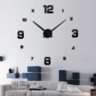 Reloj acrílico de moda DIY Sticker / Reloj de pared de espejo 3D sin marco / Para la decoración del dormitorio de la oficina del hogar de la etiqueta engomada digital