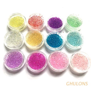 GHULONS 12 Unids/set Burbujas De Color DIY Cristal Epoxi Relleno De Resina UV Pegamento Imitación Blister Burbuja Perlas Material De