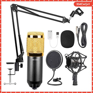 bm-800 profesional estudio grabación condensador micrófono kit de micrófono cardioide