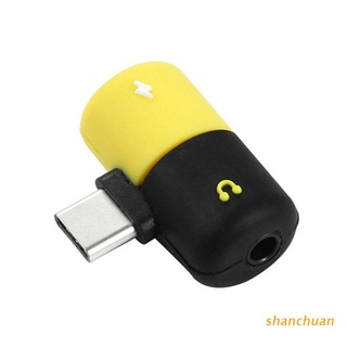 shan tipo c a 3,5 mm auriculares jack cargador adaptador para xiaomi mi6 6x 8 note3 mix 2 huawei mate 10/pro p20
