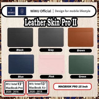 Wiwu Skin Pro II - funda impermeable de piel sintética para MacBook Air M1 13 Pro 15