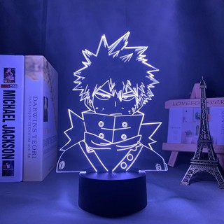 3d luz nocturna Led Anime my hero Academia Para decoración De cuarto regalo De cumpleaños Manga Gadget mi héroe Academia Katsuki Bakugo