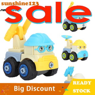 <Sunshine123> colorido camión modelo de construcción camión modelo de juguete resistente al desgaste para niños