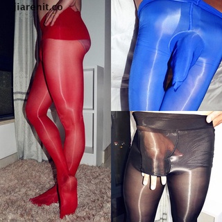 【jiarenit】 Men Sexy Oil Silky Pantyhose Shiny Glossy Sheath Pouch Tights Stockings Hosiery CO