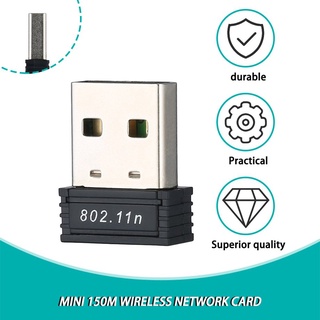 150m mini usb wifi red inalámbrica lan tarjeta 802.11n/g/b adaptador de receptores usb