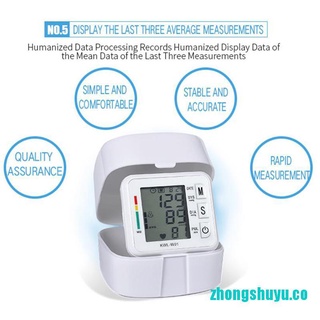 [zhong] Monitor de presión arterial Digital automático para muñeca BP/dispositivo de prueba para el hogar (6)