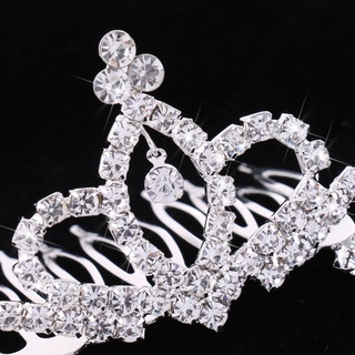 brillante cristal rhinestone mini corona tiara boda novia niñas accesorios para el cabello