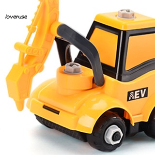 /LO/ Color brillante camión de juguete de construcción de vehículo conjunto práctico para cumpleaños (9)