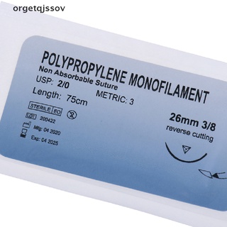 orget 12 piezas de polipropileno medical aguja sutura monofilamento hilo sutura práctica kit co (4)