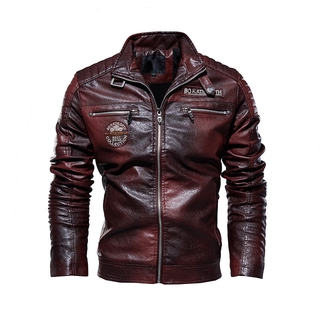 Chaquetas de cuero para hombre, chaquetas de moto para hombre y chaquetas de piel de ante (4)